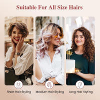 Rizador De Pelo Eléctrico Ajustable En Temperatura Con 3 Tubos Egg Roll Triple Barrel Wanda Para Estilo De Ondas Y Rizos Cerámica Tourmalina - details 9