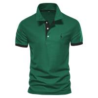 Camisa Polo Giraffe Para Hombre Calidad Superior Bordado Verano Manga Corta Casual Negocios Social Talla BR Polos Para Hombres - details 5
