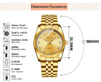 Reloj De Cuarzo Para Hombre CHENXI Con Correa De Acero Inoxidable Y Diamantes Resistente Al Agua Y Al Choque Estilo De Negocios Multicolor - details 0