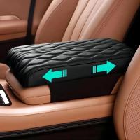 Almohadilla De Reposabrazos Para Coche De Cuero PU Con Bordado De Onda Protección Del Consolador Central Cubierta De Caja De Almacenamiento Accesorio Automotriz - details 2