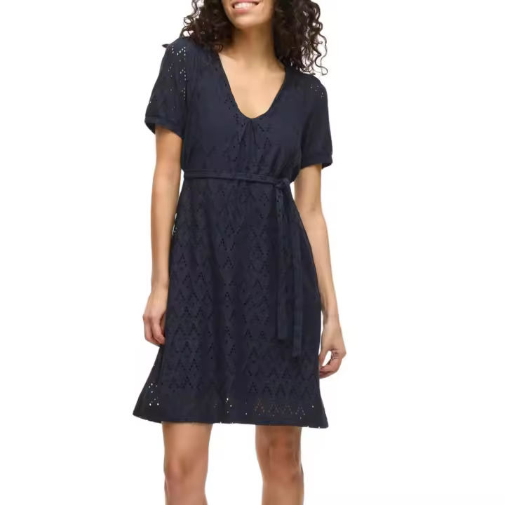 VIAMALINA V-NECK S/S DRESS Navy Blazer - 1