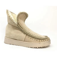 Botines de Mujer, Invierno, Cuña Interior, Antelina Rosa, Negros, Beige, Australiano , Punta Redonda, Forrado con Pelo Interior - details 5