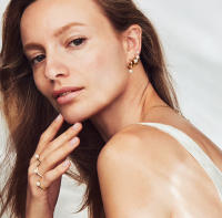 PANDORA Pendientes de perlas, regalo de San Valentín, dorados, de moda, elegantes para novia - details 0