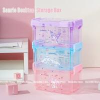 Set De 3 Cajas De Almacenamiento Para Escritorio Sanrio Con Kuromi Cinnamoroll Y My Melody Organizador De Joyería De Tela De Algodón Para Decoración Del Hogar Y Estudio - details 0