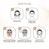 Máscara Facial De Silicona LED 3D Con Terapia De Luz Roja Para Belleza Y Cuidado De La Piel 7 Colores Reparación Y Blanchimente Sin Cable - details 17