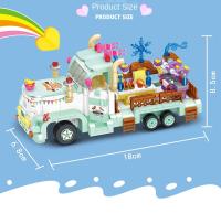 Juguete De Construcción De Bloques Para Niños Pequeño Carro De Comida De Calle Decoración Regalo Para Juego De Edificación - details 13