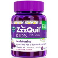 Vicks Zzzquil Natura Kids Melatonina Dosis Baja +4 Años Sabor Frutos del Bosque 30 Gummies - details 0