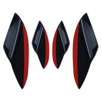 6Pcs Difusor De Parachoques Delantero Para Coche Splitter Fins Spoiler Canards Valence Accesorios De Exterior Universal ABS - details 5