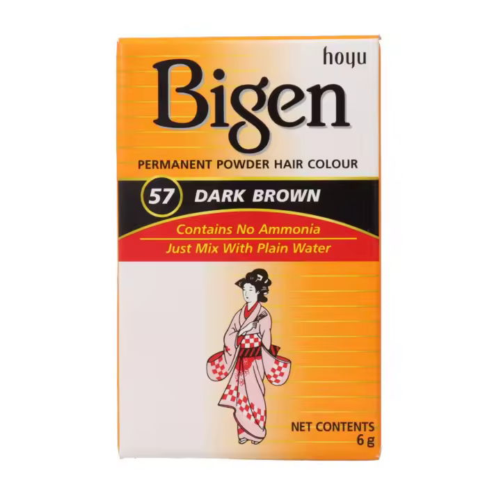 Bigen 57 dark brown 6 gr, coloración, baño de color. Belleza y cuidado de tu cabello y tu piel con Bigen. - 1