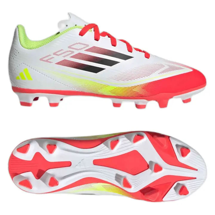 Botas de Futbol Adidas  para niños unisex en color blanco - 1