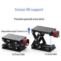 Plataforma de elevación Mesa Herramientas etapa lineal Lab Jack ascensor resistencia al desgaste alta precisión negro 1 unids fácil instalar ascensores - details 1
