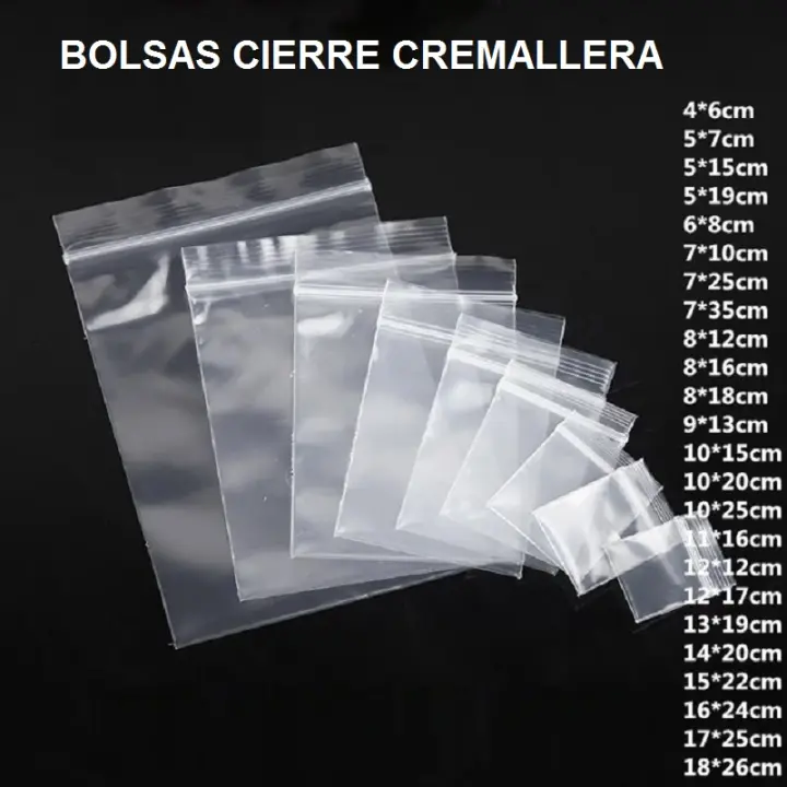 Bolsas de Plástico con Cierre de Cremallera, Bolsa Transparente Reutilizable, Bolsa de Vacío, Bolsas Transparentes de Polietileno DESDE ESPAÑA MARKETPLACEXT - 1
