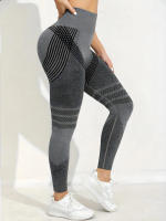 Leggings De Yoga Para Mujer Cintura Alta Sin Costuras Levantamiento De Glúteos Scrunch Pantalones Deportivos De Gimnasio Adecuados Para Ejercicio - details 2