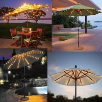 Luz De Paraguas Solar Con 104 LED 8 Modos Impermeable Para Iluminación Exterior Decoración De Jardín Y Playa Luz De Cadena De Luces Solares - details 10