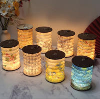 Lámpara De Noche Portátil Plegable USB Estilo Japonés Creativa Para Regalo Decoración De Habitación Y Estudio Luz De Mesa LED - details 4