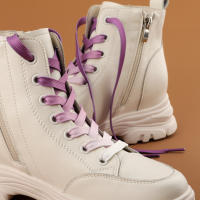 Alpargatas De Canvas Con Cordones De Color Gradiente Pequeños Algodón Mint Verde Y Blanco Para Niños Y Adultos - details 9
