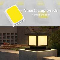 Lámpara Solar LED De Pared Impermeable Con Control Remoto Para Decoración De Jardín Camino Y Valla Luz De Vela Solar Moderna - details 3