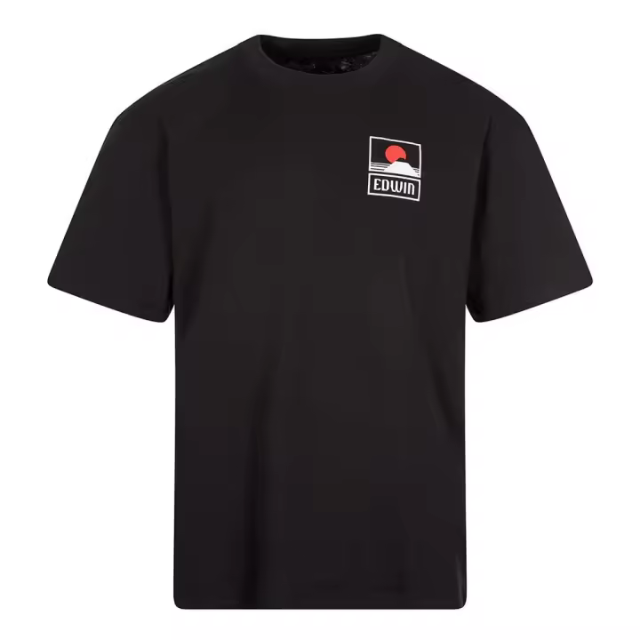 Edwin Sunset On Mt Fuji Single Jersey Black - 1