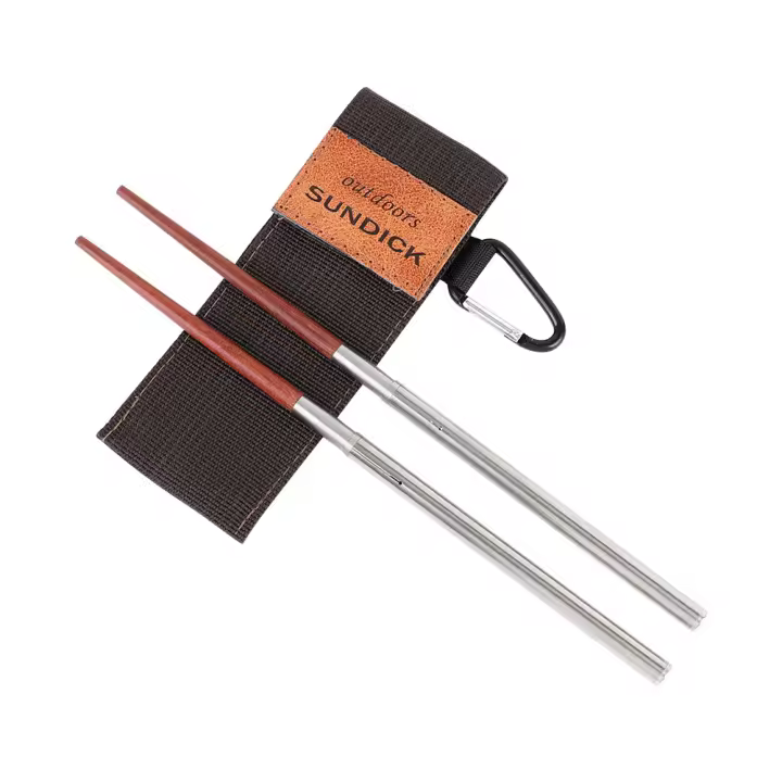 Tijeras Plegables Ultraligeras Con Bolsa De Almacenamiento Para Viajes Ergonómicas De Madera Y Acero Inoxidable Para Uso Al Aire Libre - 1