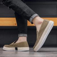 Zapatos Casuales Para Hombre Ligeros Y Transpirables Zapatillas De Caminar Antideslizantes Para Conducir Comodidad En Corduroy EVA Caña De Madera Material De Suela De Goma - details 17