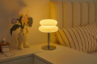 Lámpara De Noche Para Dormitorio Estilo Cremoso Con Enchufe USB Luz De Ambiente Para Sala De Estudio Regulable En Tres Colores - details 7