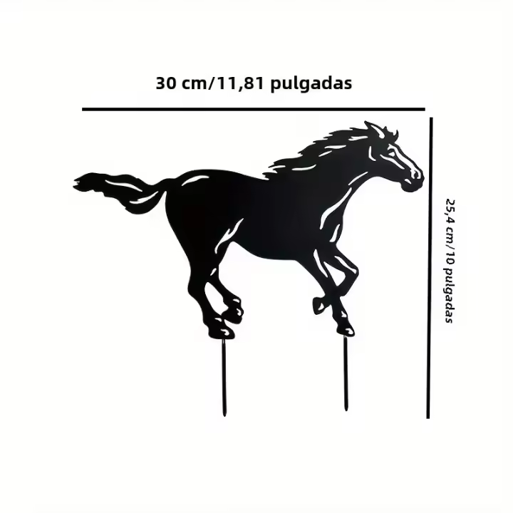 Palos De Jardín De Metal En Silueta De Caballo Regalo Perfecto Para Amantes De Los Caballos Arte Decorativo Para El Jardín Ornamentos Para Jardín Para Hombres Y Mujeres - 1