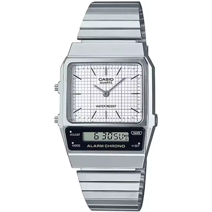 Casio Reloj Retro Vintage Plateado Unisex - 1