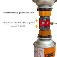 Convertidor De Tanque De Gas Para Camping Al Aire Libre Válvula De Recarga Mutua Adaptable Visión Residual De Gas Aluminio Manual - details 1