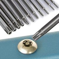Juego De Destornilladores De Cabeza Torx Larga 11 Piezas Con Cabeza De Seguridad Y Taladro 1/4 Pulgada Hexagonal Punta S2 Acero Torx Set De Destornilladores T6 T7 T8 T9 T10 T15 T - details 1