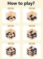 Juguete Educativo De Madera IQ Puzzle 54T Cubo Inteligente Juego Mental Para Niños Adultos Y Enthusiasts De Los Rompecabezas - details 1