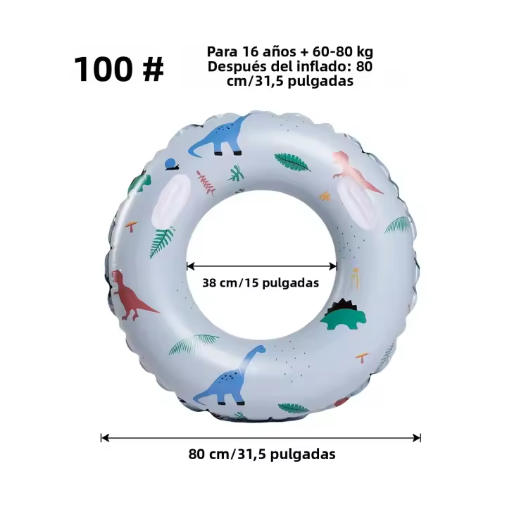 Balsa Inflable De Dinosaurio Para Adultos Juguete De Playa Para Verano Balsa De Piscina Para Niños Tubo Interior Para Flotar - 1