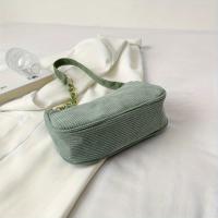Bolso De Hombro De Corduroy Chic Con Cadena Underarm Bolso De Mano Sencillo Para Mujeres Con Cremallera Adecuado Para El Uso Diario - details 21