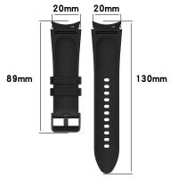 Correa De Reloj Samsung Galaxy Watch 7 6 5 pro 40mm 44mm Band Watch6 4 Classic 47/43/46mm Silicone + Cuero Reemplazo De Cadena De Pulsera - details 1