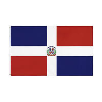 Bandera De La República Dominicana De Poliéster 90x150cm Para Interior Y Exterior Decoración Estilo Colgante - details 0