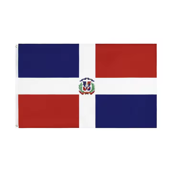 Bandera De La República Dominicana De Poliéster 90x150cm Para Interior Y Exterior Decoración Estilo Colgante - 1