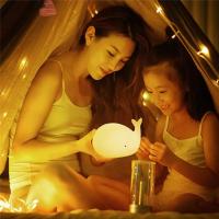 Luz Nocturna USB Recargable De Silicona Con Forma De Ballena Animal 7 Colores Lámpara De Mesa Para Decoración De Habitaciones Regalos Para Niños - details 7