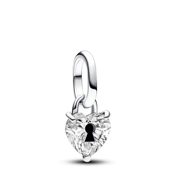 Pandora Charm Mini Colgante en plata de ley Cerradura Corazón 793086C01 , para Mujer - 1