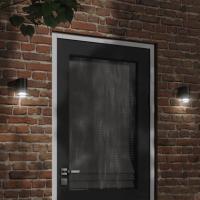vidaXL Lámpara de pared de exterior aluminio fundido negro Cantidad 1 unidad, 2 unidades - details 0