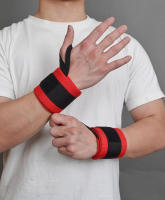 AOLIKES 1 Par De Banda De Muñeca De Soporte Extra Fuerte Para Levantamiento De Pesas Y Entrenamiento De Gimnasio Material De Poliéster Y Goma Para Adultos - details 10