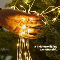 1PC 198 LED Luz De Estrella Cascada Con 8 Modos Cargado Por USB Y Control Remoto Luz De Camping Para Interior Y Exterior Decoración De Navidad - details 8