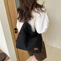 Bolso De Hombro Cruzado Grande Para Mujer Bolsa De Tela De Lona Versátil Para Nuevo Viaje Bolsa De Mano Doble Para Estudiantes - details 7