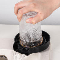 RinsevacióndelvitrineAutomaticaFregadero De CocinaAccesorios Para Lavado De Tazas Y VajillaPlástico NegroTamaño 13x8.5cm - details 4