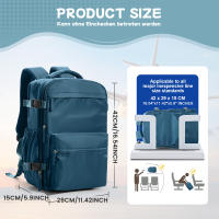 Mochila De Viaje 30L Para Hombres Y Mujeres Antirrobo Con Compresión a Vacío Mochila De Negocios Escolar Para Exteriores Con Portátil - details 1