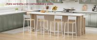 VASAGLE Taburete de Bar, Juego de 2, Taburetes Altos de Cocina, para Cocina, Comedor, Oficina, Estilo Industrial, Marrón Rústico y Negro/Beige Roble y Blanco/Gris Antracita y Negro - details 0