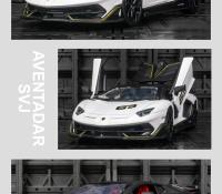 Lamborghini Aventador SVJ 63 Coche De Carreras De Aleación 1:24 Con Sonido Y Luz Modelo De Metal Juguete Para Niños Colección - details 6