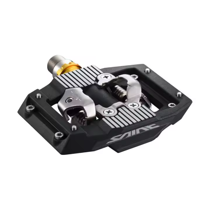 SHIMANO | Pedales De Mtb SAINT M821 - Colócate las resistentes calas de retención de los pedales SAINT SPD Serie M820 para practicar en serio el ciclismo de descenso - 1