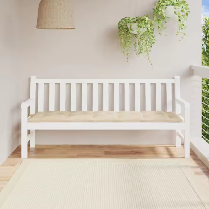 vidaXL Cojín de banco de jardín tela Oxford 180x50x7 cm en color Gris/Azul claro/Beige y más | acolchados duraderos para sofás de jardín terraza exterior - 1
