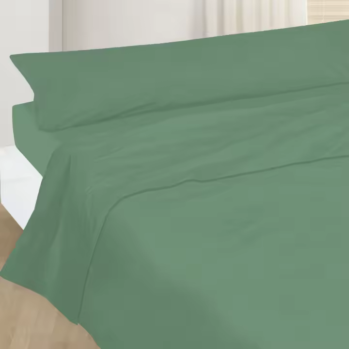 Vivid Torral - Juego De Sábanas Verano Lisas Color 50% Algodón 50% Poliéster (Crema, Celeste, Marino, Rosa Pétalo, Rosa Empolvado, Gris, Verde) - 1