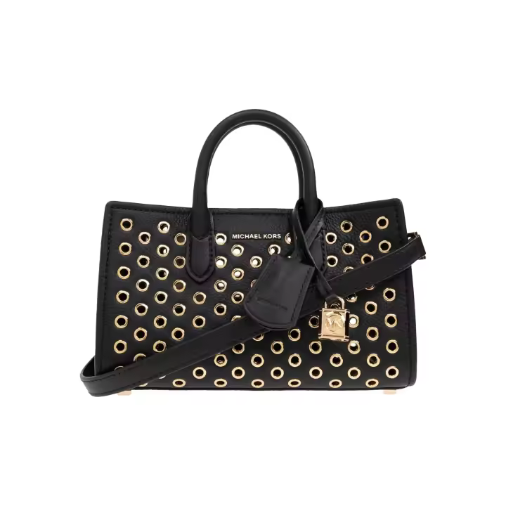 Bolso Mini MICHAEL KORS Scarlett Xbody Color Negro con Argollas Doradas - 1