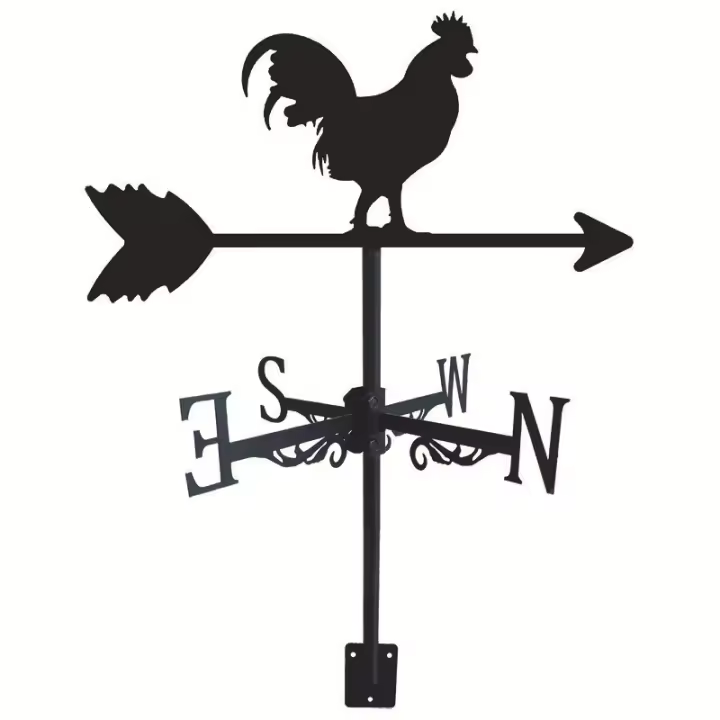 Vane De Gallo De Hierro Fundido Decoración Para Exterior De Jardín Y Techo Accesorios Metálicos Para Casa Estilo Europeo - 1
